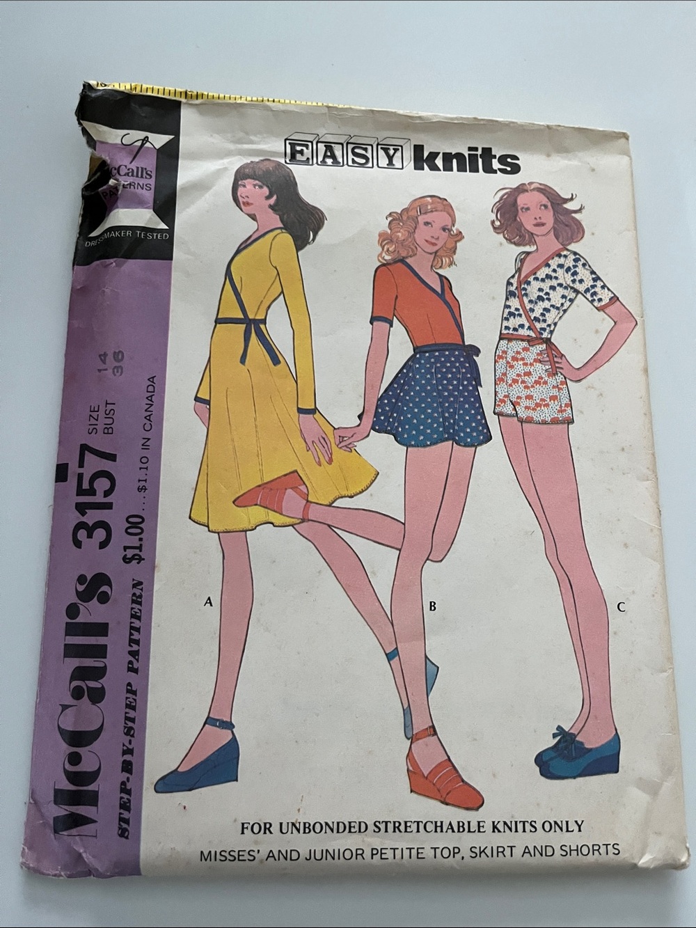 McCall's Vintage Easy Knits  Skirt Set Sewing Pattern Uncut Never Used